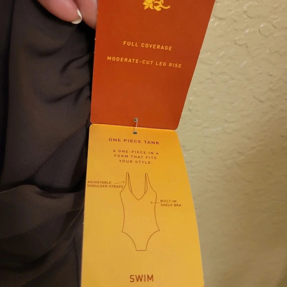 New Merona brown one piece swimsuit - Picture 6 of 6